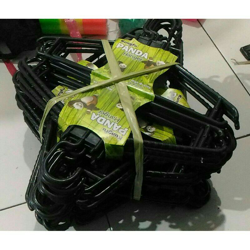hanger baju plastik hitam / hanger baju dewasa murah
