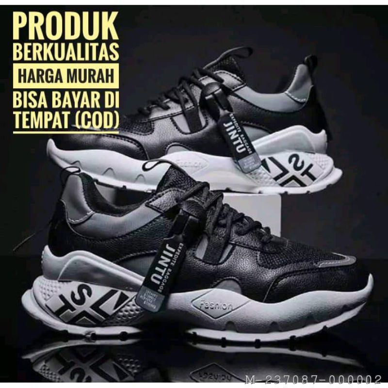 SEPATU SNEAKERS JINTU PRIA KEKINIAN VFSO-057WARNA: HITAM FULL, PUTIH KUNING, PUTIH FULL, PUTIH HITAM