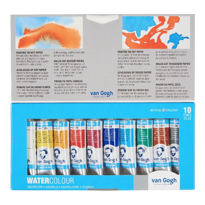 Van Gogh Watercolour Set of 10 Colours in 10ml Tube