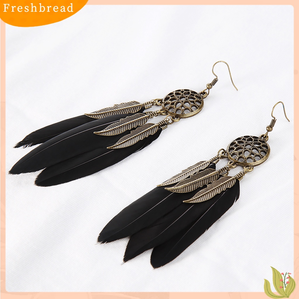 [Fresh] Anting Tusuk Motif Daun Gaya Bohemia Vintage untuk Wanita