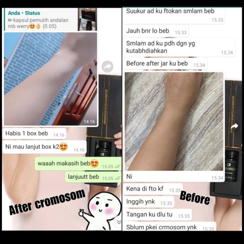 CROMOSOME WHITENING BOOSTER /  KAPSUL PEMUTIH AMPUH BEST SELLER