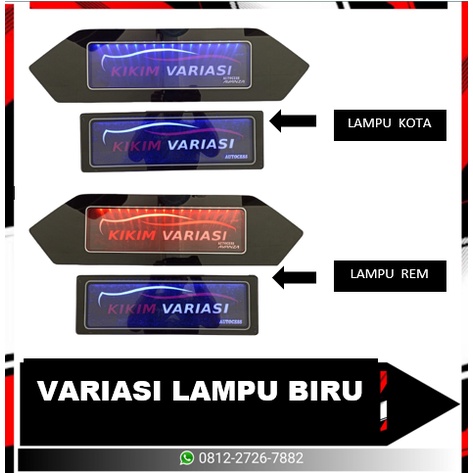 TEMPAT PLAT KHUSUS AVANZA 2021-2022 + LAMPU (BIRU &amp; PUTIH)