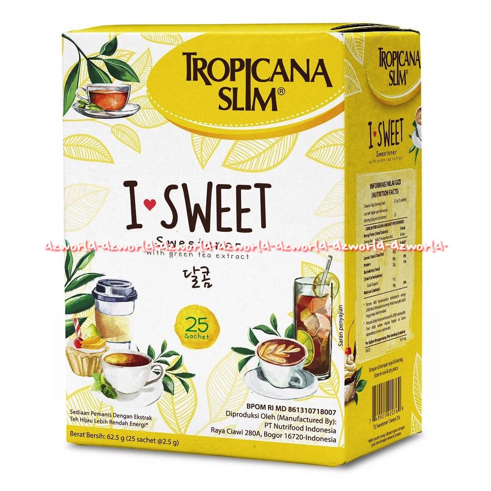 Tropicana Slim I Love Sweet Sweetener 25 Sachet Gula Rendah Kalori I-Sweet