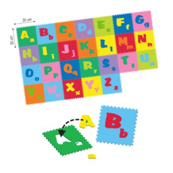 Evamats Puzzle Abjad | Evamats ABC | Matras ABC Evamat 30x30cm Makassar