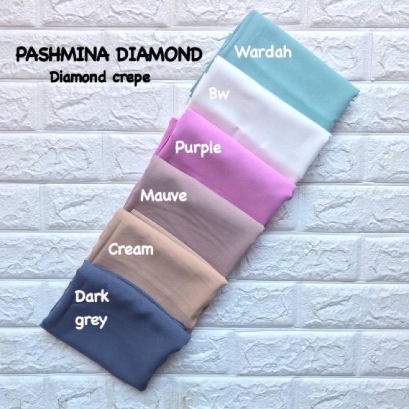 PASMINA SABYAN PREMIUM DIAMOND / HIJAB JILBAB PASHMINA BASIC POLOS BELLA  (1KG MUAT 12PCS)