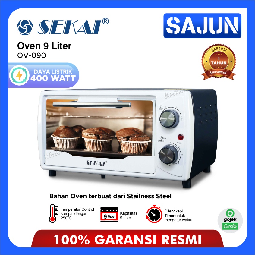 SEKAI Oven Listrik 9 Liter OV090 Electric Oven Low Watt OV-090