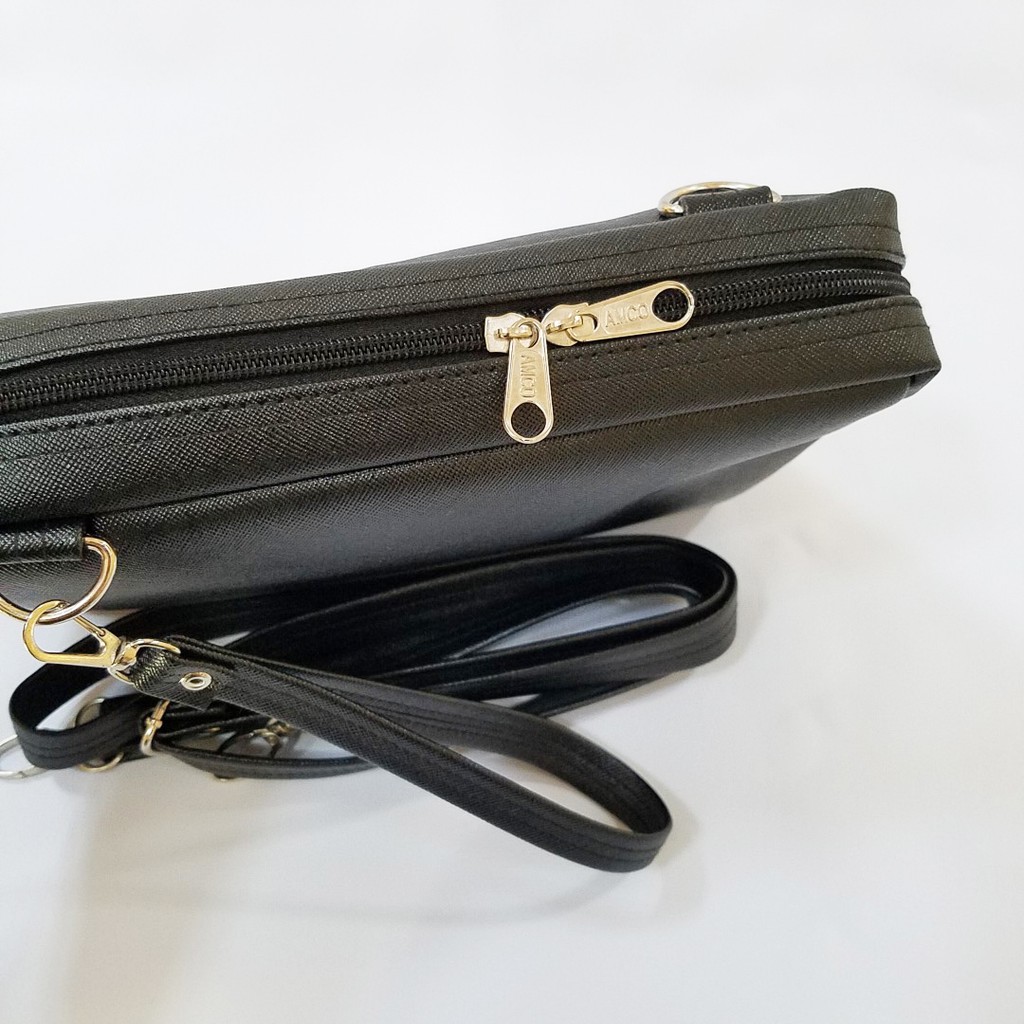 Exclusive Black Taiga Tas Dompet Wanita Multifungsi / Tas Clucth Pesta Cantik / Hand Bag HPO