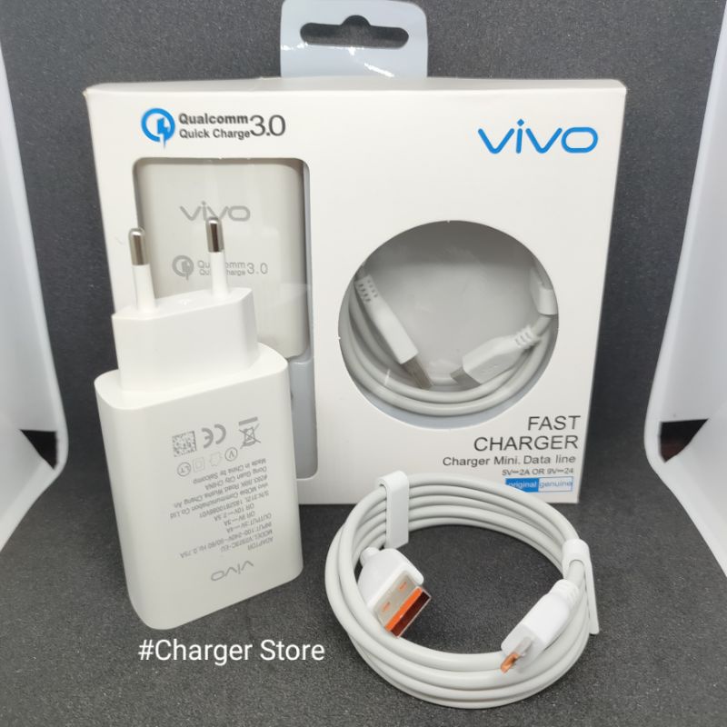 Charger Vivo Y12 Y12S Y15 Y17 Y71 Y91 Y93 Y95 Fast Charging ORIGINAL 100% Micro USB Support Semua hp Casan Fast Charging