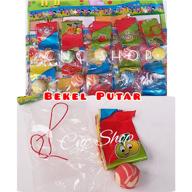 Bola Bekel Putar Pita Unik Lucu Mainan Anak Jadul Murah