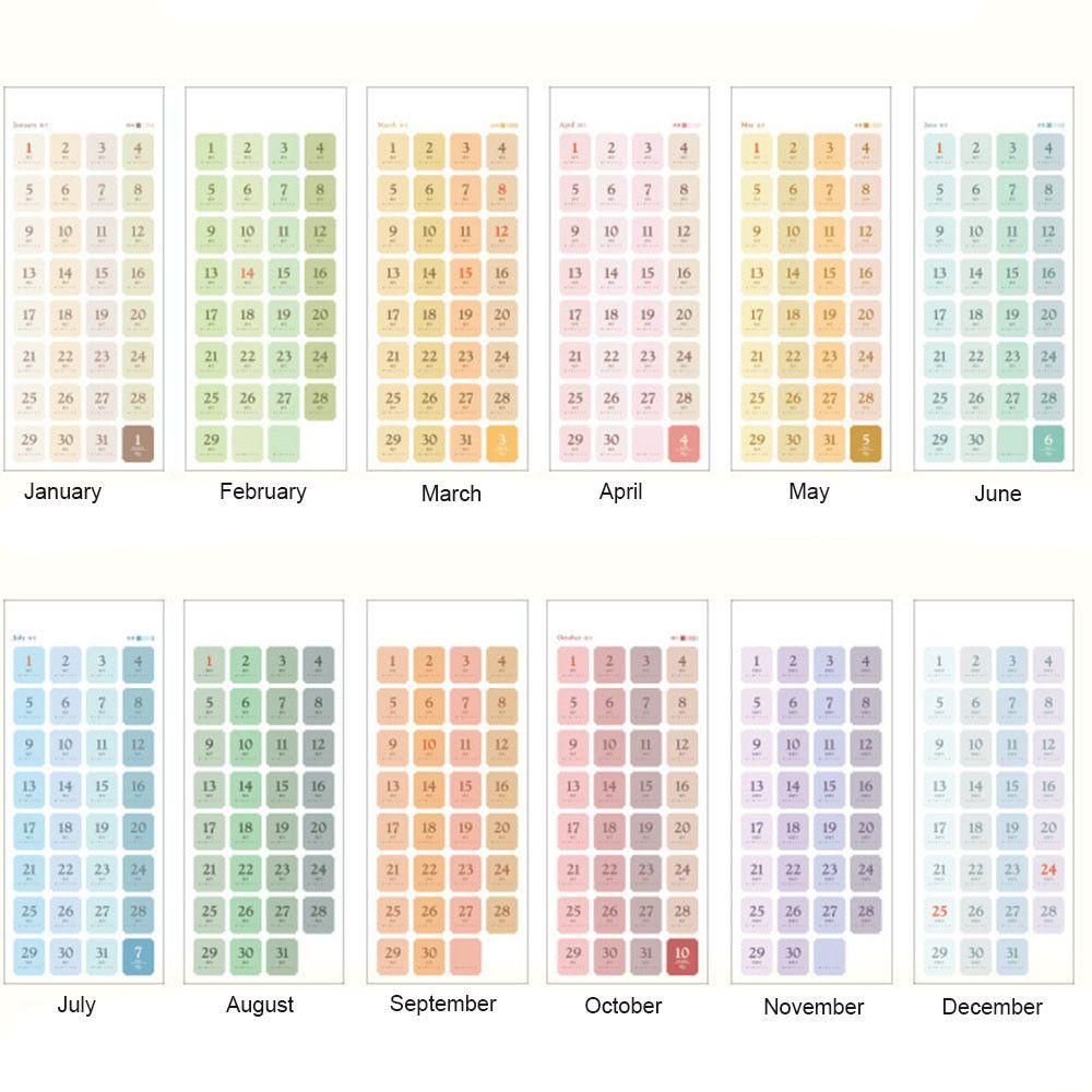 Preva Stiker Label Tanggal 365 Hari DIY Untuk Jurnalagenda