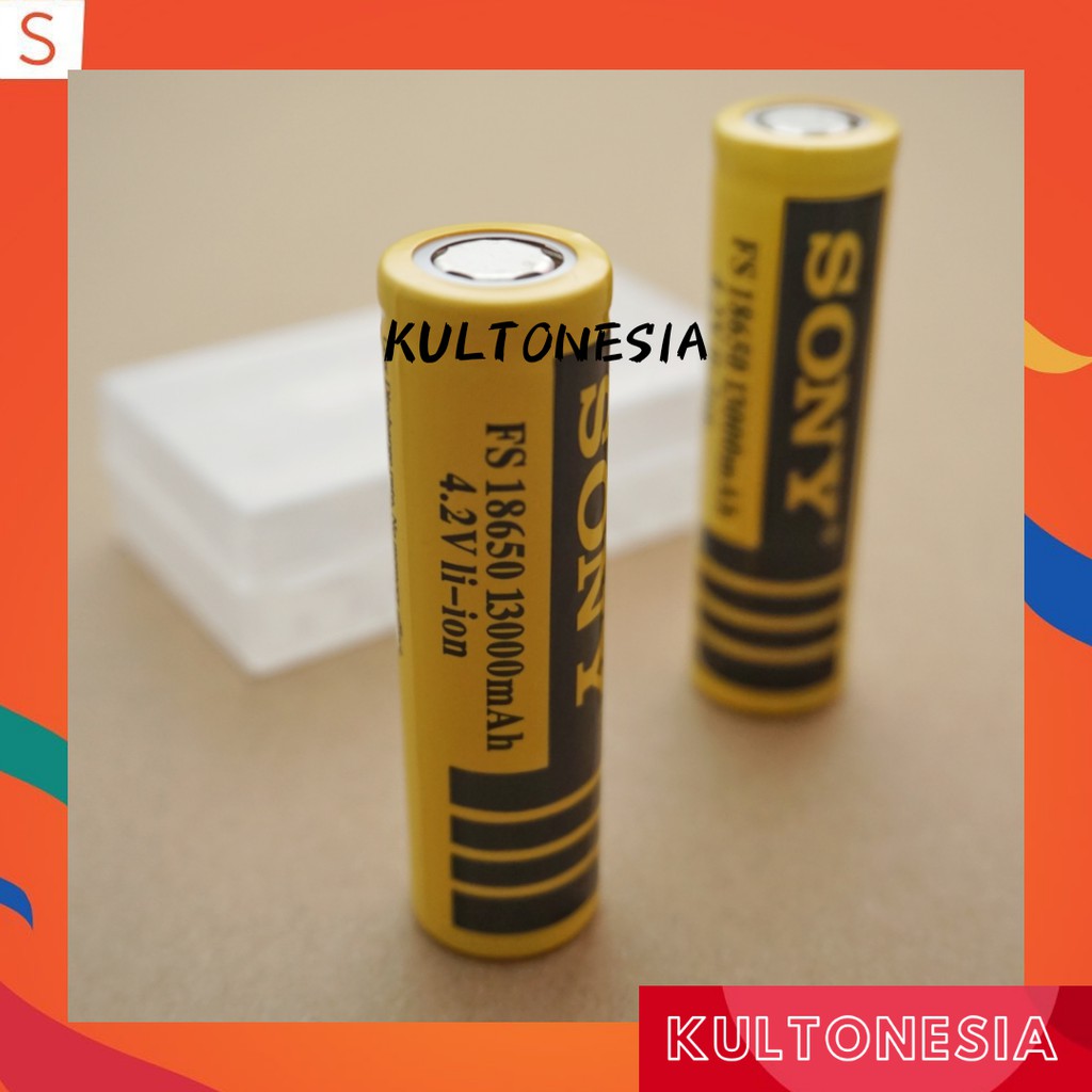 2pcs Baterai cas 18650 SONY 13000 mAh BATERAI VAPE, SENTER DLL