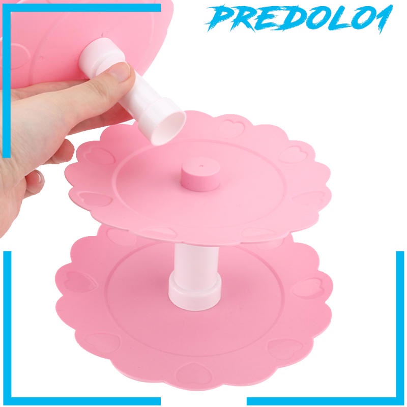 [PREDOLO1] Kids Pretend Role Play Toy - 3-Tier Cookies &amp; Desserts Tower Play Food Set