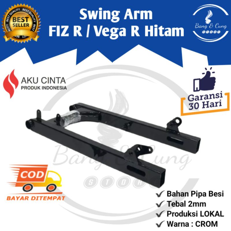 B&C - Fork Swing Arm Arem Lengan Ayun Motor Yamaha FIZR F1ZR FIZ F1Z Vega R Lama / Sasis FIZ R Hitam
