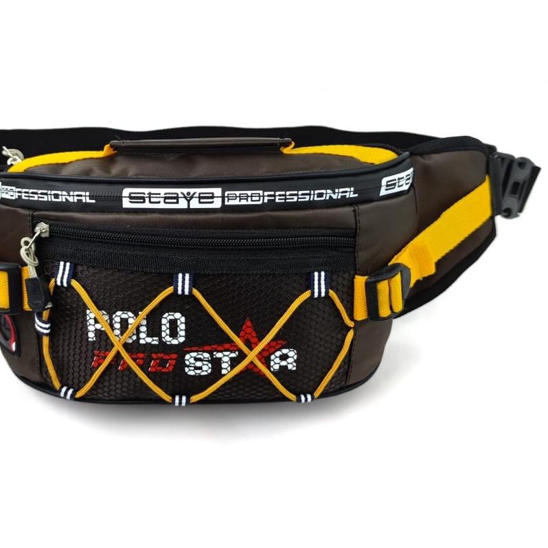 ➹ Tas Selempang Terbaru Bahan Nilon Parasut Original Polo Prostar Waistbag Pria Tas Pria ☺