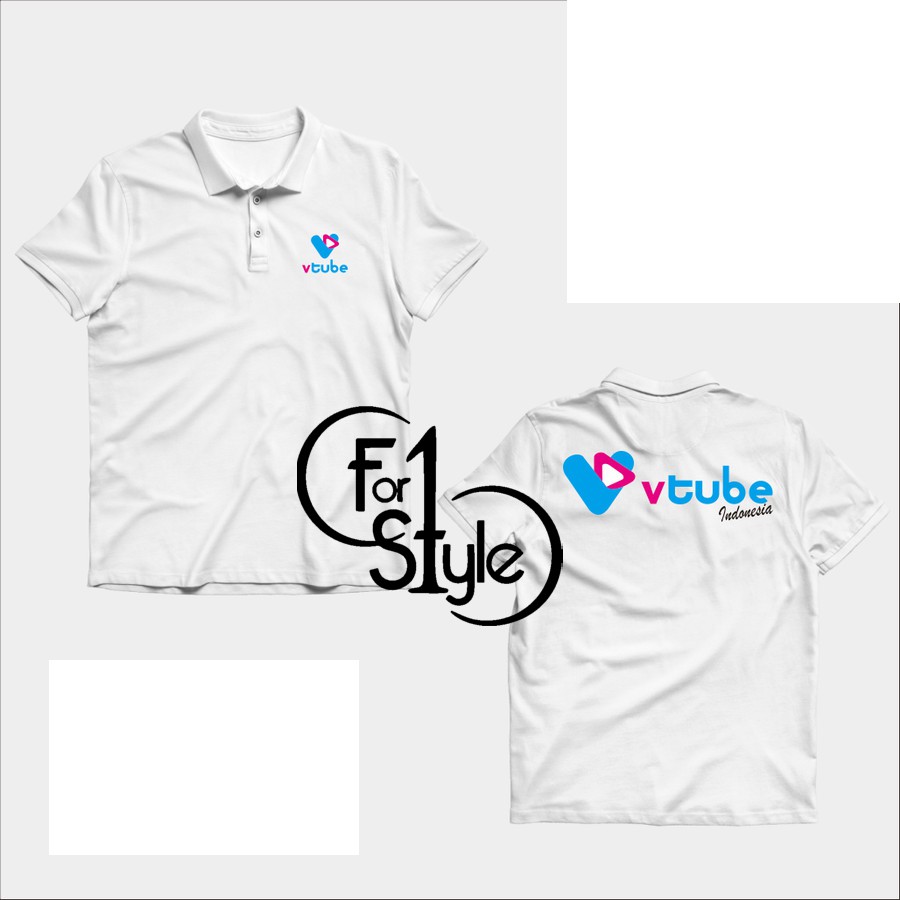 Polo Shirt Kaos Polo VTUBE V TUBE INDONESIA