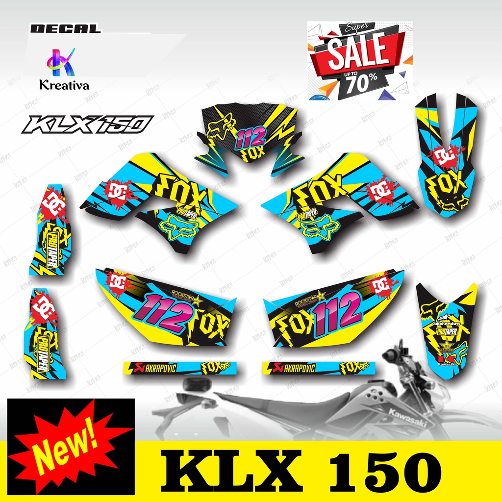 Decal stiker KLX modifikasi