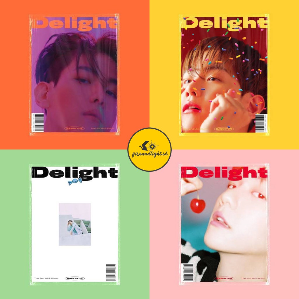 [ READY SEALED & UNSEALED ] BAEKHYUN - DELIGHT ALBUM HONEY CINNAMON MINT CHEMISTRY (+POSTER)