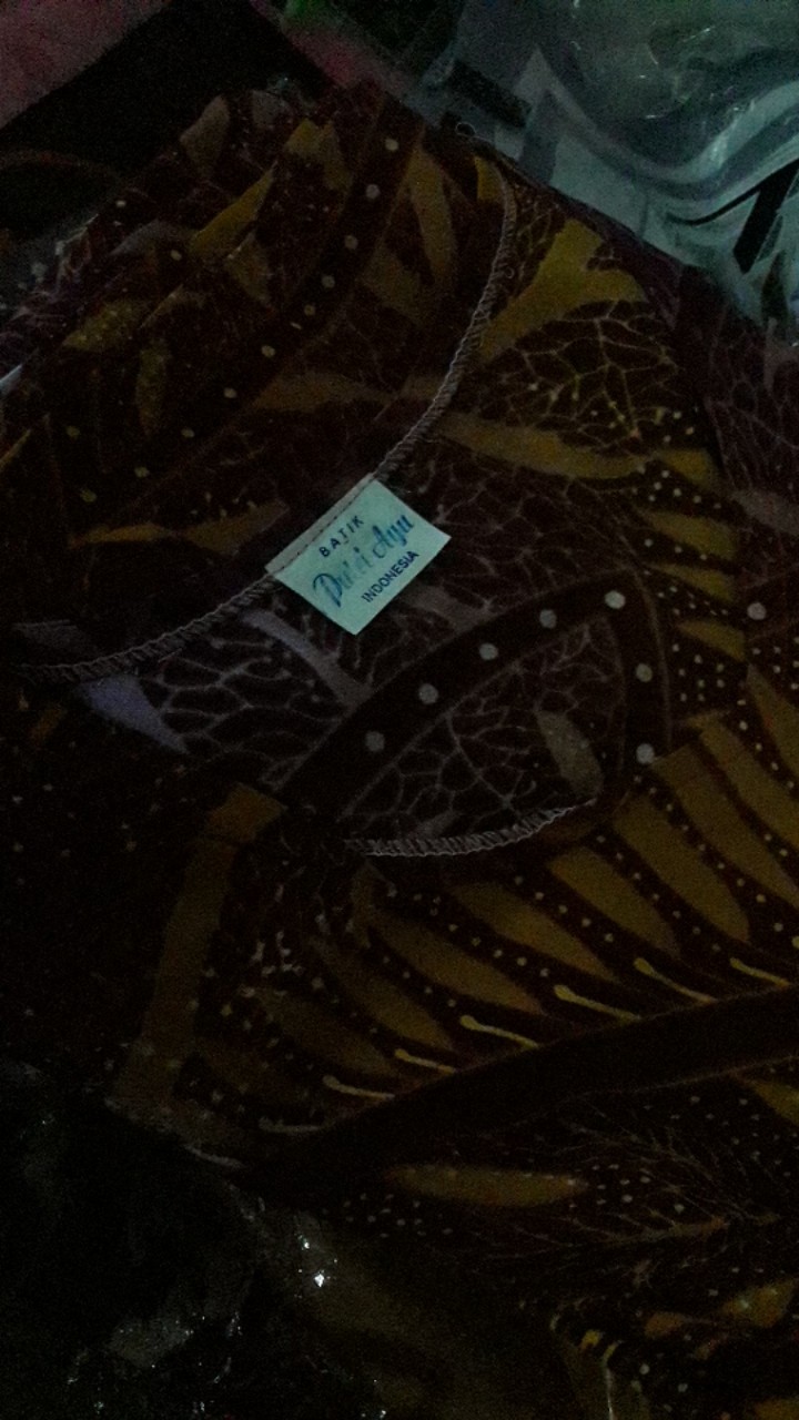Kemeja Batik  Kawung Biru Free Masker