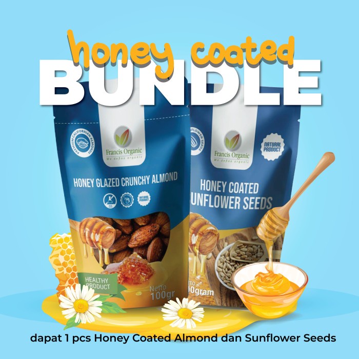 

HONEY COATED SPECIAL BUNDLE - DAPATKAN 1PCS HONEY SUNFLOWER DAN ALMOND