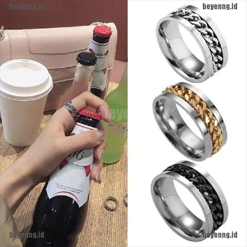 Cincin Pembuka Botol Bahan Titanium Steel Untuk Unisex