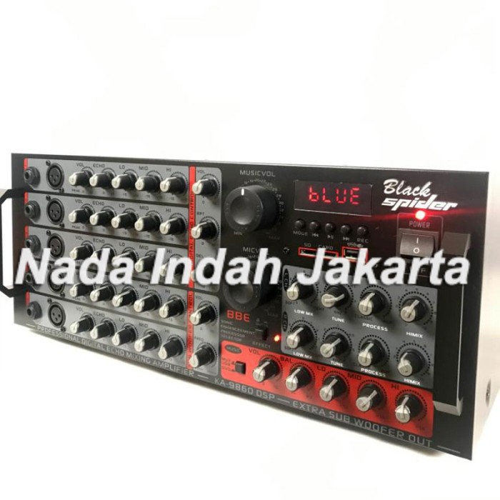 Amplifier BLACK SPIDER KA 9860 DSP Power Mixer Ampli Karaoke BBE Sound