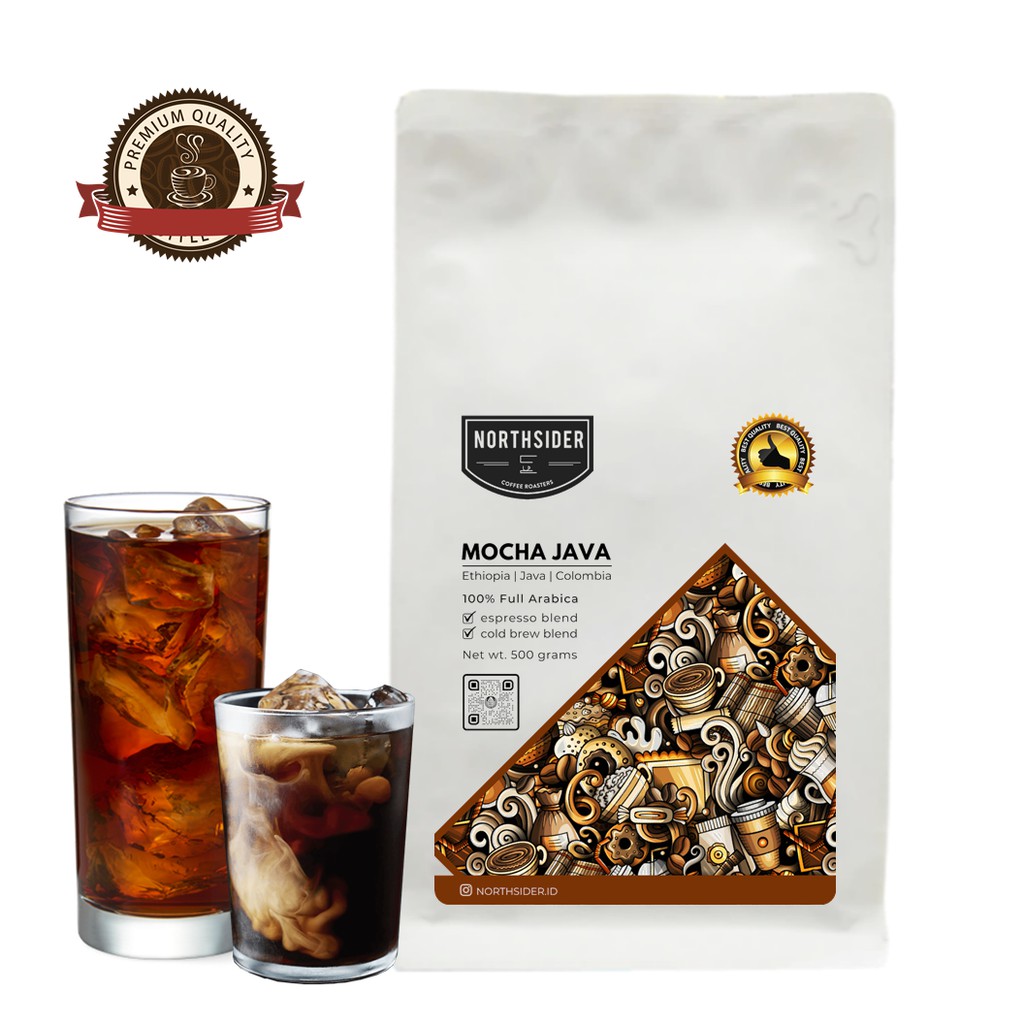 KOPI BIJI COLD BREW-ESPRESSO BLEND MOCHA JAVA - 500GR NORTHSIDER COFFEE