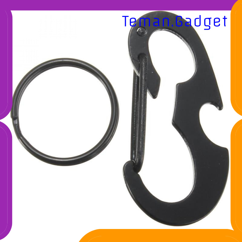 TG-ID001 BLACK BEETLE EDC CARABINER STAINLESS STEEL WITH BOTTLE OPENER - XT-11