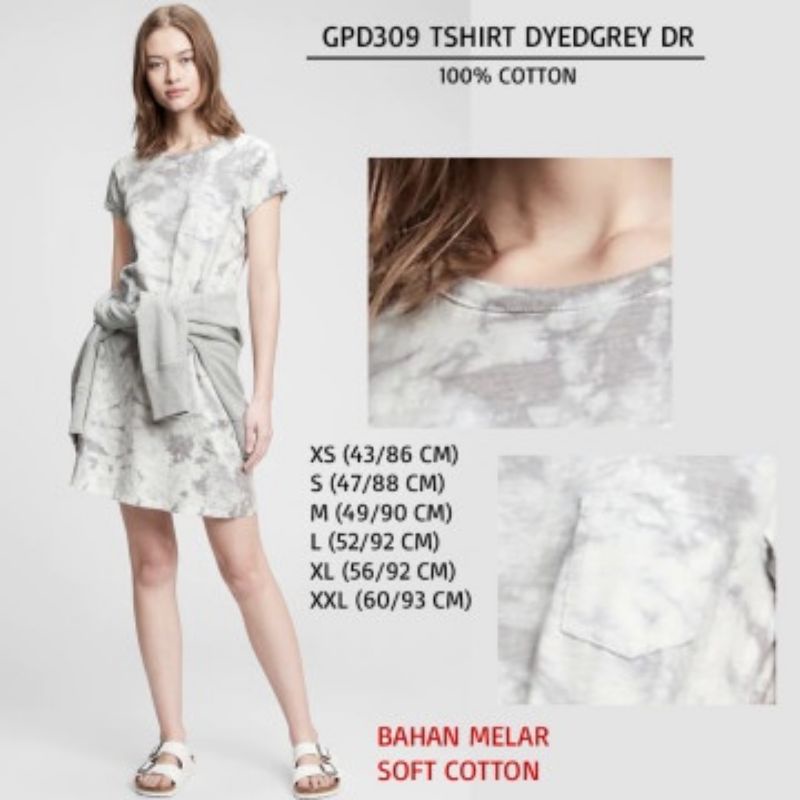 DRESS G*P CASUAL LENGAN PENDEK (GPD309 TSHIRT DR)/DRESS KAOS KASUAL G*P ORIGINAL