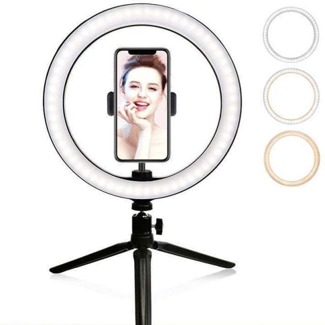 [MURAH] Ring light Tripod Ring Light 26cm tripod mini besi Halo Ring Light LED 2.1 METER