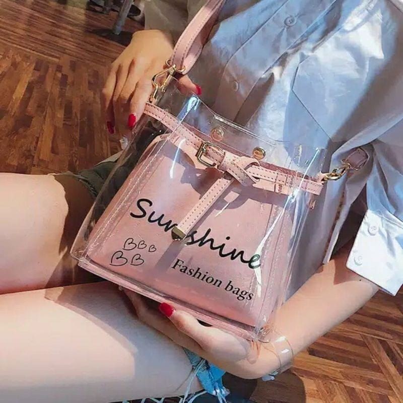 Medan Termurah KD002 Tas wanita transparant Tas cantik sunshine/Tas import