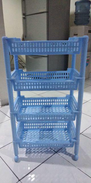 Yoshikawa Rak Besar Dengan Roda Susun 4 45x29x80 Cm R01504lbg
