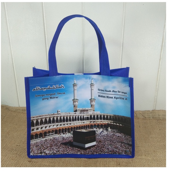 Tas Souvenir Haji Umroh Custom Nama Goodie Bag Oleh Oleh Haji Umroh Pakai Nama Tas Haji Umroh Labbaik doa mabrur SOUVENIR MANASIK HAJI