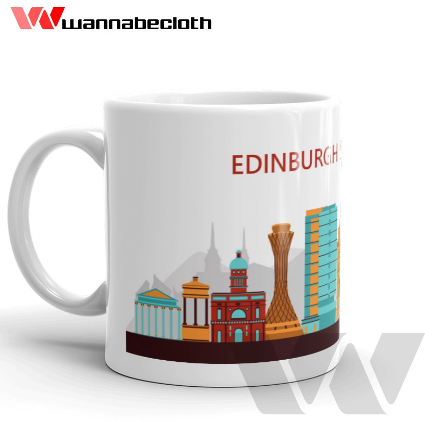 Gelas Edinburgh Scotlandia Mug Edinburgh Scotlandia Souvenir Edinburgh Scotlandia Mug World City