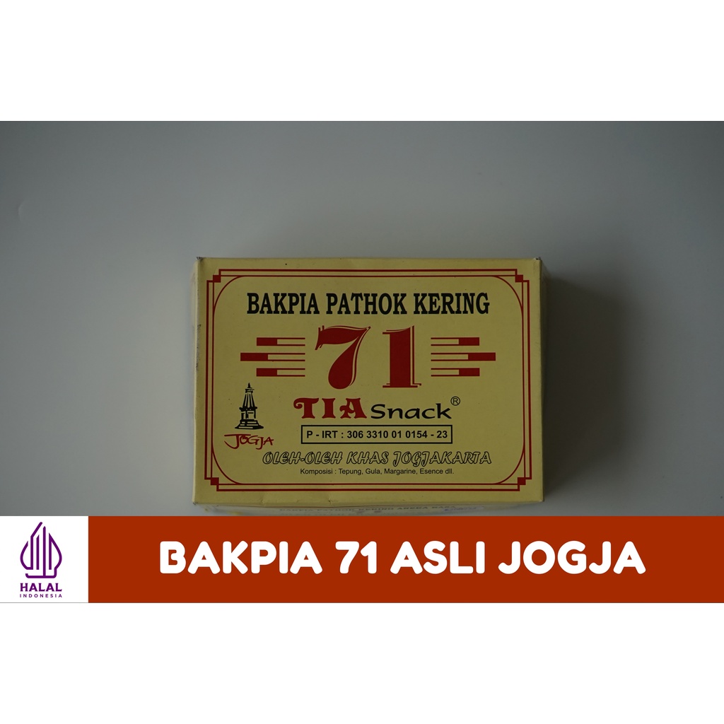 

Bakpia Pathok Kering 71 asli Jogjakarta (isi 20 pcs)