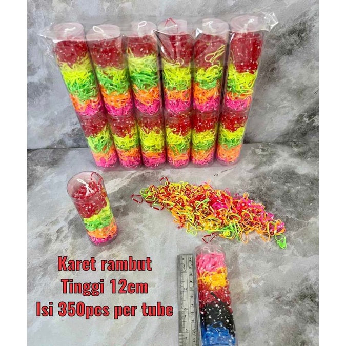 KARET JEPANG TABUNG BESAR WARNA PELANGI ISI 350pcs