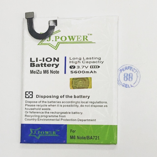 Baterai Meizu M6 Note BA-721 Double Power J-Power Long Lasting High Capacity