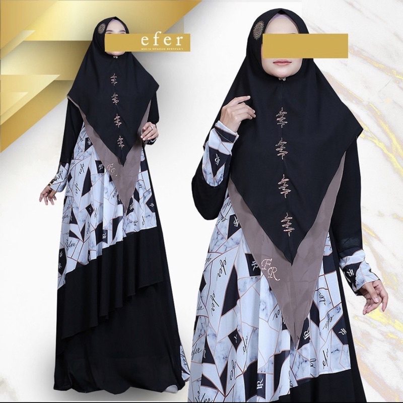 GAMIS EFER SYARI PREMIUM || ADELIA SET SYARI PRINTING