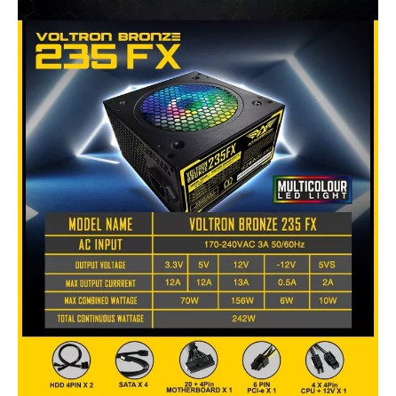 Power Supply Armaggeddon Voltron Bronze 235FX