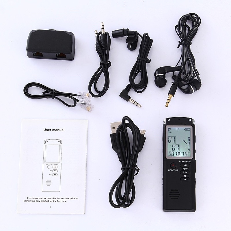 Perekam Suara Digital Voice Recorder 8GB - T60 - Black