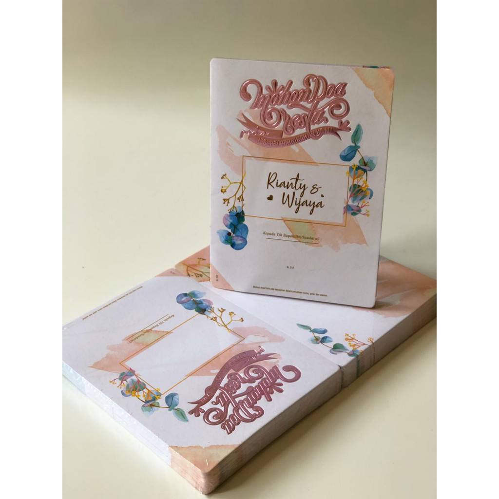 Blangko Undangan Pernikahan Samara Lite 212 PINK Per 1 Lembar | Shopee Indonesia