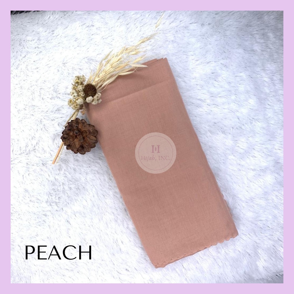 Hijabinc - Athalia Square Hijab Paris Premium Quality-Peach