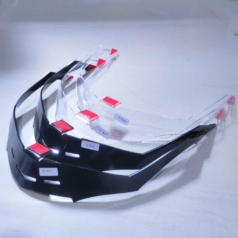 SPOILER HELM RSV300 RSV FF500 Free Buble Warp AKRILIK 3MM CLEAR SMOKE MODEL GPR