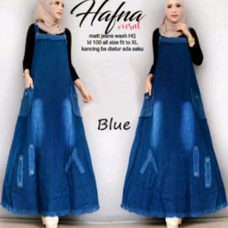 Baju Overall Jeans Wanita / Baju Kodok Remaja & Dewasa / Jumpsuit Denim Kekinian
