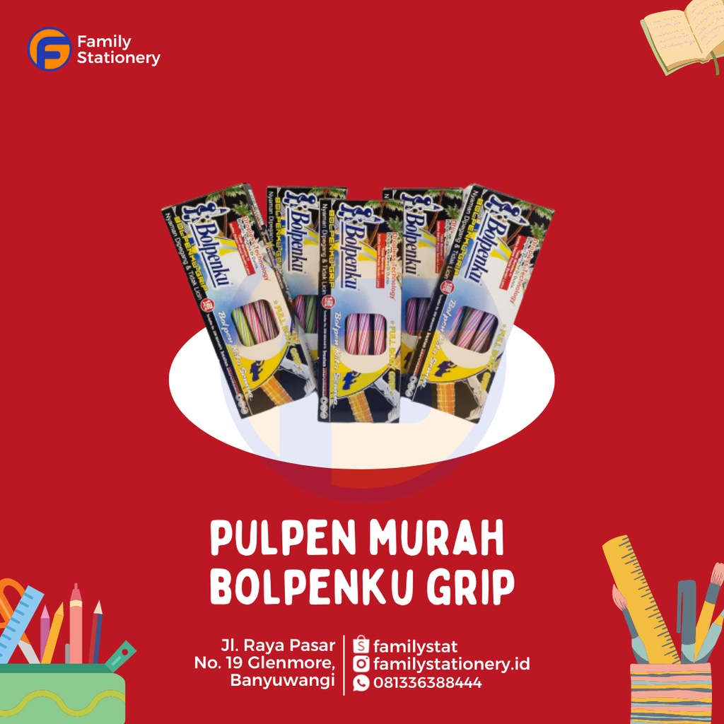 

(Ecer) Pulpen Murah Bolpenku Grip