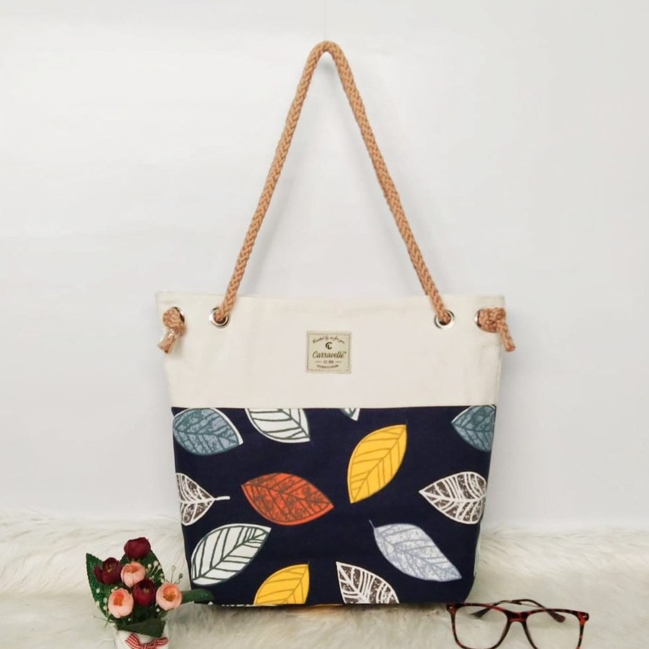 TOTE BAG KANVAS TALI SUMBU MOTIF/TAS CANVAS TALI SUMBU UTK TAS KULIAH/TAS BELANJA BISA CUSTOM SABLON