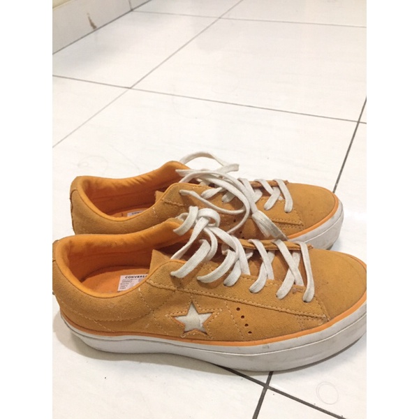 sepatu converse one star kuning yellow original preloved