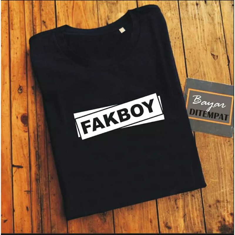 T-SHIRT KAOS DISTRO FAKBOY KOTAK COMBED 30S