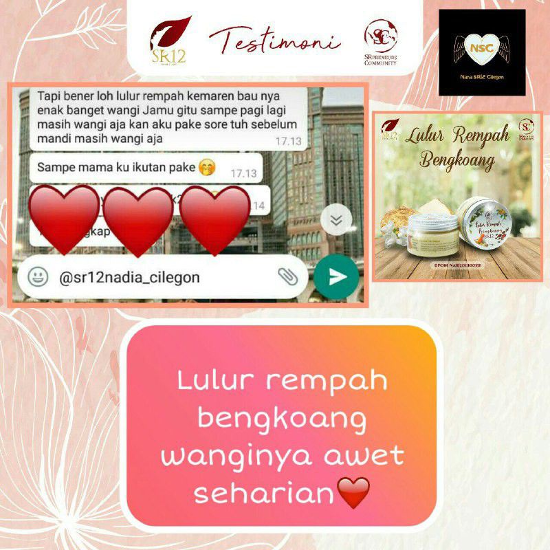 LULUR REMPAH BENGKOANG SR12 / LULUR PENCERAH / LULUR CALON PENGANTIN / LULUR PENGANTEN STANDART BPOM