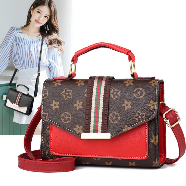 NW-S809 NEW ARRIVAL  Handbag / Tas Selempeng  LV Azurre Croissette Wanita II Motif  Garis