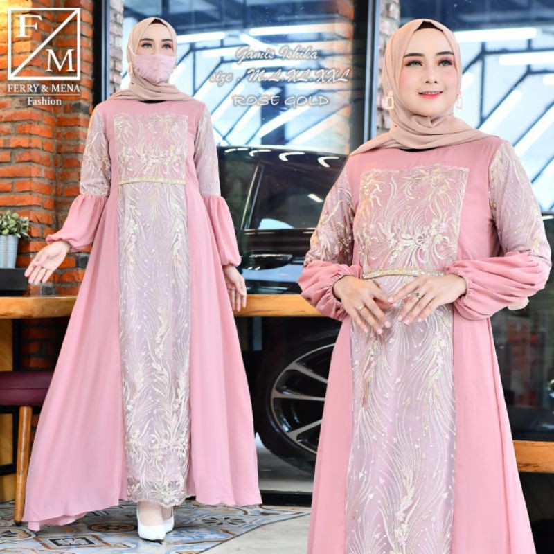 Gamis Pesta Mewah / Kebaya Modern / Kebaya Gamis / Gamis Modern / Gamis Lebaran / Gamis Kebaya